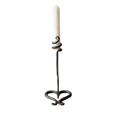 IRON LONG LOOP CANDLE HOLDER (BLACK)